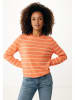 Mexx Pullover in Orange/ Weiß
