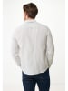 Mexx Blouse "Aiden" - regular fit - lichtblauw/ wit
