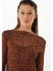 Mexx Mesh leopard dress lichtbruin