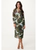 Mexx Kleid in Dunkelgrün/ Hellblau