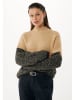 Mexx Rollkragenpullover in Beige/ Grau