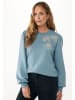 Mexx Bluza "Flower" w kolorze błękitnym