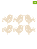 SUNNYSUE 6-delige set: houten hangers "Vogeltjes" naturel