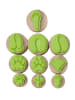 SUNNYSUE 10-delige set: houten stempelset "Dierensporen" naturel/groen
