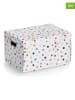 Zeller 2-delige set: opbergdoos "Dots" meerkleurig - (B)35 x (H)20 x (D)25 cm