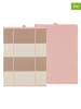 SÖDAHL 2er-Set: Geschirrtücher "Blocks" in Rosa/ Beige - (L)70 x (B)50 cm