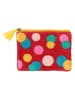 Overbeck and Friends Kosmetyczka "Dotty" w kolorze czerwonym ze wzorem - 21 x 15 cm