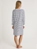 Calida Nachthemd in Weiß/ Dunkelblau