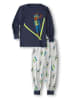 Calida Pyjama in Dunkelblau/ Grau