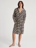 Calida Bademantel in Schwarz/ Beige