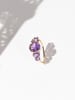 L instant d Or Gouden ring "Violet hill" met edelstenen