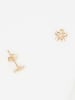 OR ÉCLAT Gouden oorstekers "Mini fleurs" met edelstenen