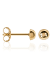DIAMANTA Gouden oorstekers "Demi boule"