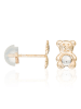 L instant d Or Gold-Ohrstecker "Ourson doré"