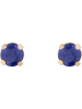 L instant d Or Gouden oorstekers "Puces saffiers bleus" met edelstenen