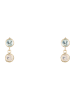 OR ÉCLAT Gold-Ohrhänger "Duo Topaze et Quartz Rose" mit Edelsteinen