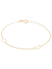 OR ÉCLAT Gouden armband "Coeur & papillon" met sierelementen