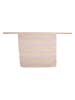David Fussenegger Decke "Lino - Blockstreifen" in Beige/ Rosa