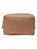 COCCINELLE Leder-Kosmetiktasche in Hellbraun - (B)15 x (H)10 x (T)8 cm
