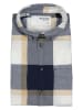 SELECTED HOMME Hemd - Slim fit - in Dunkelblau/ Beige/ Weiß