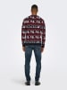 ONLY & SONS Pullover in Schwarz/ Rot