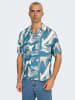 ONLY & SONS Hemd - Regular fit - in Hellblau/ Beige/ Weiß
