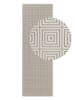 Elle Decoration Laagpolig tapijt "Perles" beige/wit