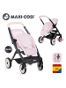 Smoby Podwójny wózek "Maxi Cosi" w kolorze jasnoróżowym dla lalek - 3+