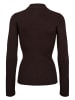 NÜMPH Sweter "Nubia" w kolorze ciemnobrązowym