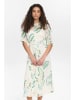 NÜMPH Kleid "Nukyndall" in Creme/ Grün