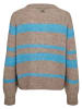 NÜMPH Pullover "Nuriette" in Hellbraun/ Blau