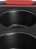 Woll Muffinform in Schwarz - (L)36,5 x (B)28 cm