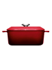 Woll 2-delige set: pan met deksel "Iron" rood - (L)24 x (B)24 cm
