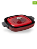 Woll 2-delige set: steakpan met deksel "Iron" rood - (L)28 x (B)28 cm