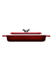 Woll 2-delige set: steakpan met deksel "Iron" rood - (L)28 x (B)28 cm