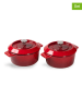 Woll 2-delige set: mini-pannen "Iron" rood - Ø 10 cm