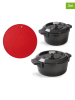 Woll 5-delige kookgereiset grijs/rood
