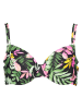 Vivance Bikini-Oberteil in Schwarz/ Grün/ Pink
