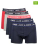 Jack & Jones 5-delige set: boxershorts "Chector Solid" rood/donkerblauw/grijs