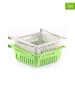 InnovaGoods 2-delige set: koelkastorganizers grijs/groen - (B)28 x (H)16,5 x (D)7 cm