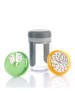 InnovaGoods 3in1-Gemüsespiralschneider in Grau/ Grün/ Orange  - Ø 9 cm