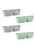 InnovaGoods 4er-Set: Schuhhalter in Grau/ Grün - (B)9 x (H)26 x (T)10 cm