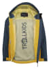 Trollkids Regenjacke "Telemark" in Anthrazit/ Gelb