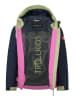 Trollkids Funktionsjacke "Telemark" in Grün/ Dunkelblau/ Rosa
