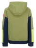 Trollkids Hoodie "Rondane" in Grün/ Dunkelblau