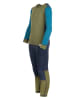 Trollkids 2tlg. Funktionswäscheset "Merino" in Khaki/ Dunkelblau