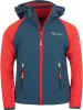 Trollkids Zipp-Off-Softshelljacke "Rondane XT"  in Dunkelblau/ Rot