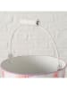 Boltze 3-delige set: decoratieve emmers "Rosella" wit/lichtroze