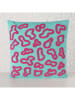 Boltze Kissen "Swirla" turquoise/roze - (L)45 x (B)45 cm