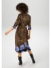 Aniston Kleid in Camel/ Blau